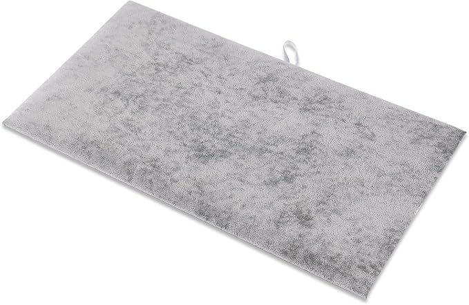 TheDisplayGuys For Your Modern Living 2-Pack Flat Foam Cushion Jewelry Display Pad Inserts - Velvet - Tray/Case Liners - Necklaces, Bracelets, Watches (Gray) by The Display Guys