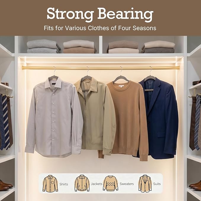 HOUSE DAY Taupe Velvet Hangers 60 Pack, Non Slip Clothes Felt Hanger Heavy Duty for Coat, Premium Slim Space Saving Suit Hangers for Closet Organizer, 360° Rotating Silver Hook