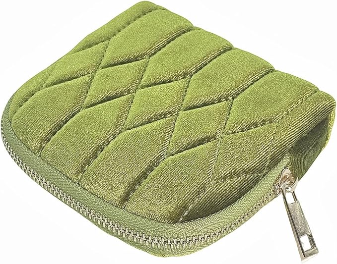 Small Travel Jewelry Case - Jewelry Travel Organizer Bag with for Bracelets, Necklaces, Bangles, Jewelry Organizer Storage Bag Gift for Women Girls,5.1x4.72x1.18 IN- RJB001-Green
