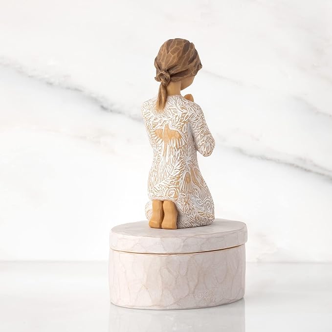 Willow Tree Prayer of Peace Keepsake Box, sculpted, hand-painted Keepsake Box