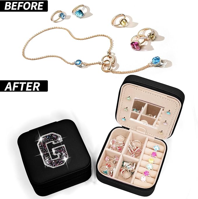 Uygafly Graduation Gifts for Women Teen Her,Fashion Jewelry Case Cute Trendy Stuff Graduation Essentials Accessories | Black,G