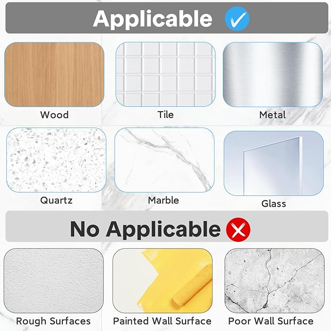 Lsnisni 3 Pack Shower Caddy Adhesive Replacement, Strong Adhesive Hooks for Shower Caddy, Waterproof Adhesive Strips, No Drilling, for Bathroom Storage Shelves and Kitchen Racks