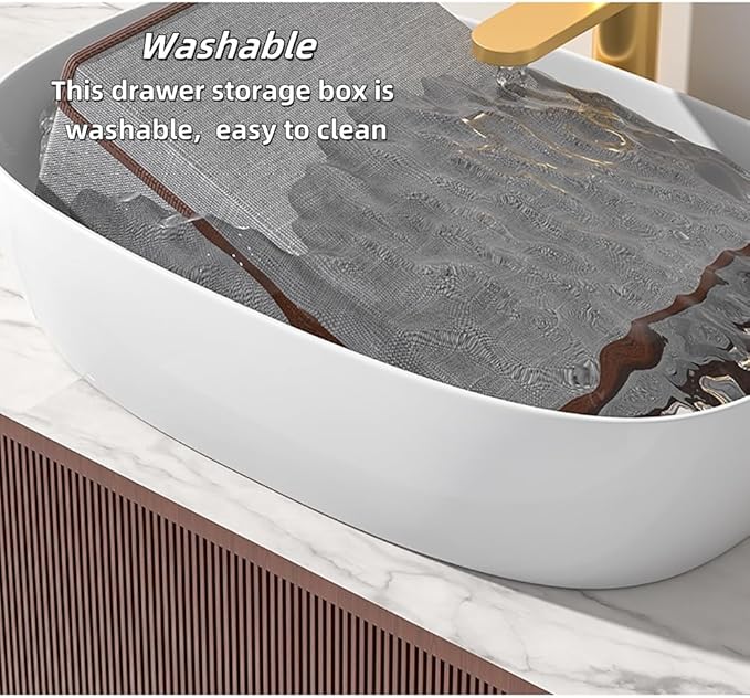 Sock Underwear Organizer Divider with Lid, 1+16 Cells Drawer Fabric Foldable Cabinet Closet Storage Boxes for Storing Socks, Underwear, Ties (Beige)