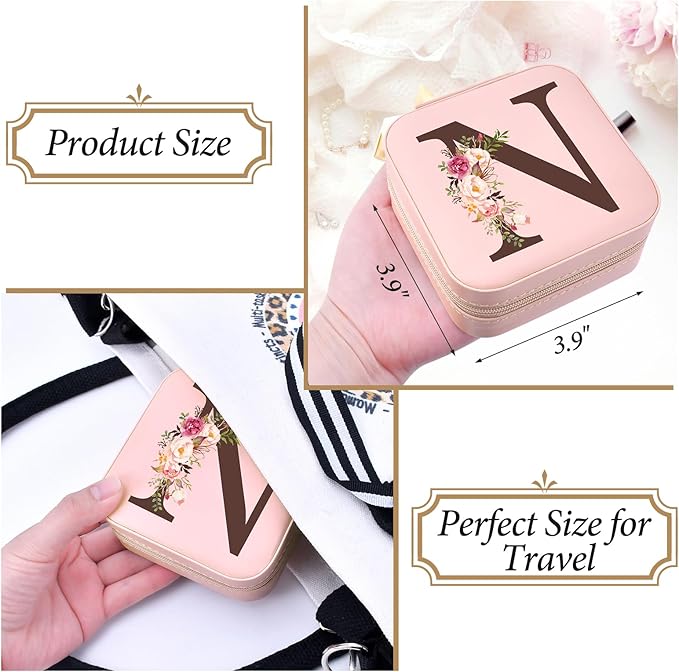 Inngeroo Personalized Gifts for Women, Mothers Day Mom Gifts Teacher Appreciation Gifts Travel Jewelry Case Box Organizer for Wife Daughter Aunt Friend Grandma…