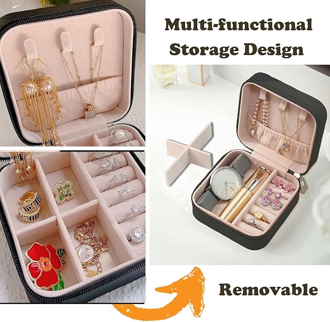 Travel Jewelry Case Bridesmaid Gifts Box,12 Pack Small Jewelry Box Mini Jewelry Organizer,PU Leather Portable Earring Storage Box for Women Girls Bridesmaid Proposal Gifts