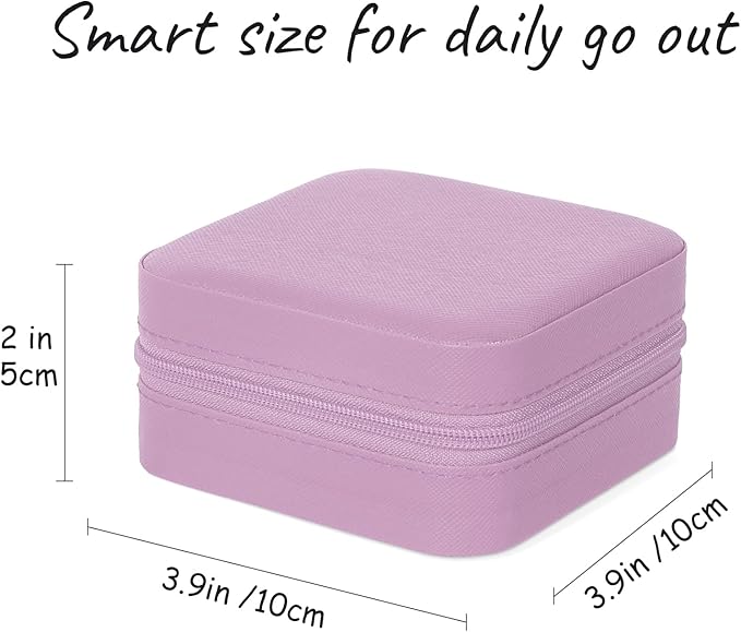 MFXIP Travel Jewelry Case Small Jewelry Box Jewelry Organizer Storage Case Portable PU Leather Mini Jewelry Travel Case for Girls Womens Earring, Necklace, Rings,Bracelets
