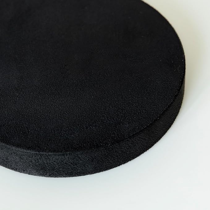 COLLECTIVE HOME - Velvet Jewelry Tray, 6" Monogrammed Jewelry Dish, Smooth Velour Display Dish for Rings, Earrings, Necklaces, Makeup, Personalized Gifts for Women (Black-k)