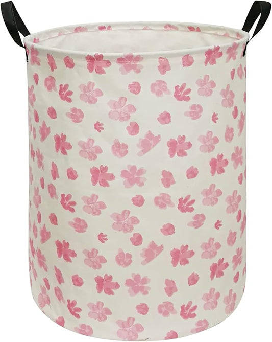 Collapsible Kids Laundry Basket Clothes Hamper, Foldable Storage Organizer Bin, Toy Clothes Storage with Handles for Boys Girls Bedroom, Room Decor