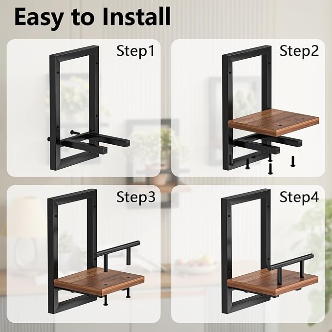 Sbosbo bosbo Floating Shelves for Wall, Plant Shelf Indoor, Wall Planters for Indoor Floating Plant Shelves for Bedroom, Living Room, Kitchen, Office, Bathroom Decor (3 Pack)