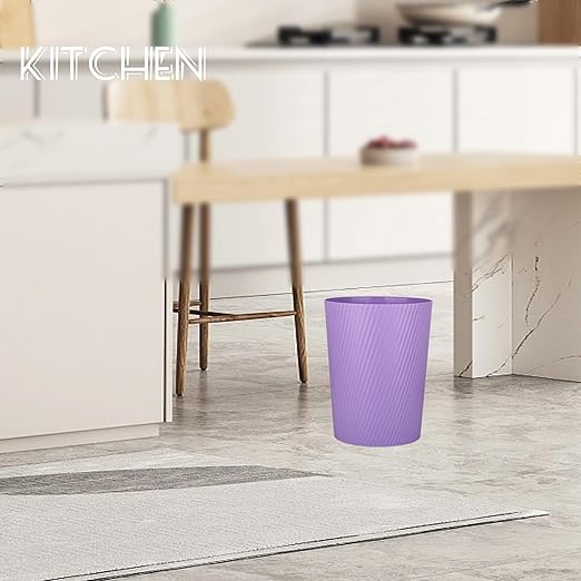 UUJOLY Small Trash Can Wastebasket Garbage Can Container Bins for Bathrooms, Laundry Room, Kitchens, Offices, Kids Rooms, Dorms (Taro Purple)