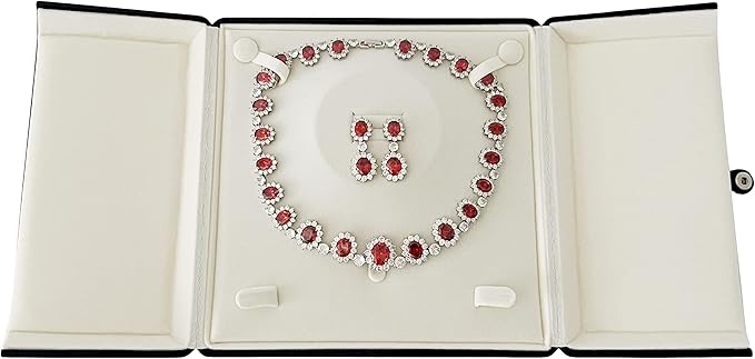 Premium Grade High End Presentation Blue Velvet Jewelry Box for Ring Necklace Bracelet Whole Set (Jewelry is not included)