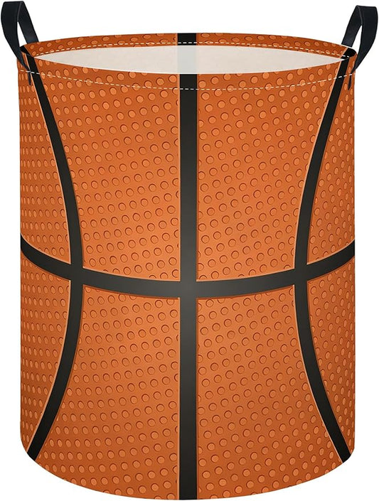 Baby Laundry Hamper kids laundry Basket Waterproof Laundry Bag for Bedroom Toy Clothes Organizer Room Décor(Basketball)