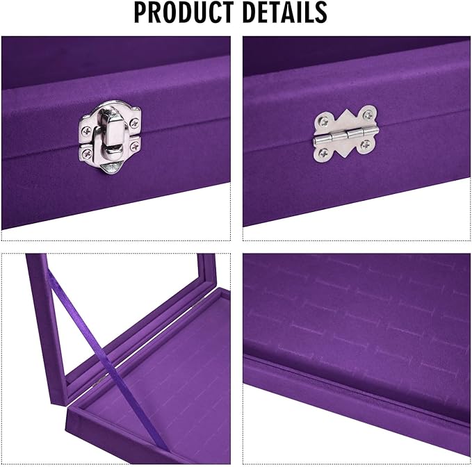 Vicoter Rings Organizer Tray 100 Slot Velvet Ring Earring Storage Box TranSparent Cover Jewelry Store Ring Display Box Jewelry Display Cabinet for Girl Wife Mother