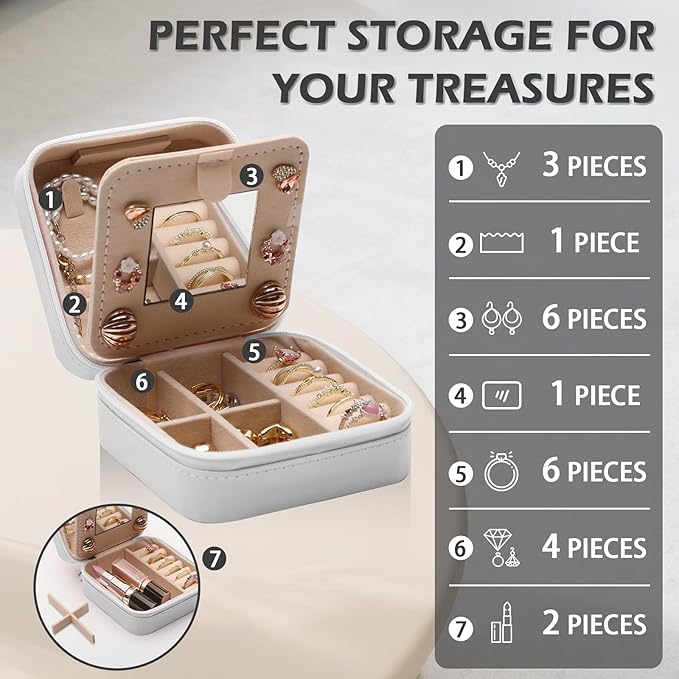 GAOLZIUY Christian Gifts for Women Girls, Pink Bow Travel Jewelry Box, Coquette Preppy Bible God Portable Jewelry Organizer Case, Inspirational Religious Spiritual Catholic Faith Prayer Gifts