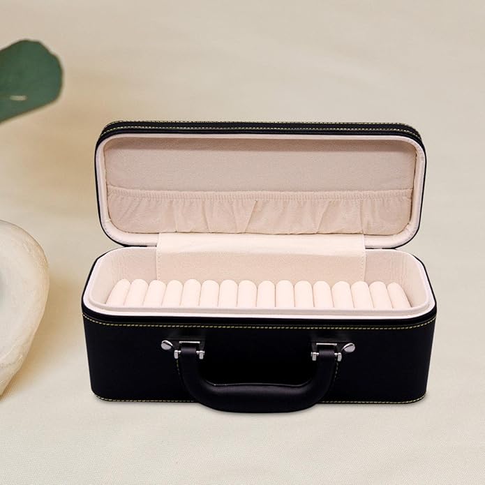 Yiju 15 Slots Bangle Box, Jade Bracelets Display Case Storage Case Jewelry Organizer PU Leather Bracelet Case for Retail Stores Dresser Engagement