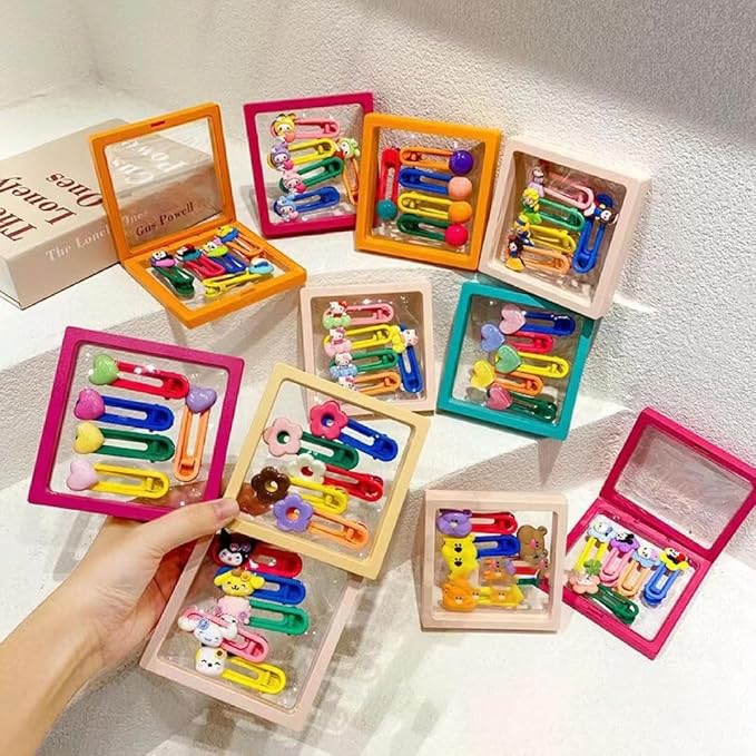 12PCS 3D Floating Frame Display Stand, Jewelry Box, Gift Box, Ornament Organizer, Small Travel Jewelry Box, PE Film Anti-Oxidation, Suspended Display Box Stackable (4.33 * 4.33, Type 5)