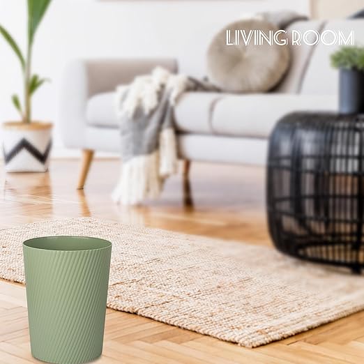 UUJOLY Small Trash Can Wastebasket Garbage Can Container Bins for Bathrooms, Laundry Room, Kitchens, Offices, Kids Rooms, Dorms (Mint Green)