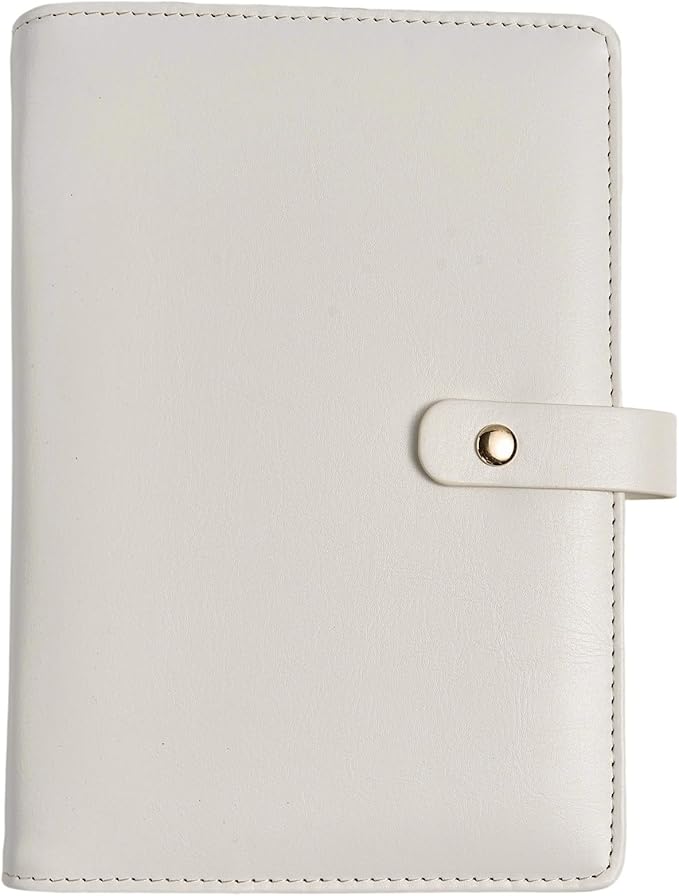 SEVENBEES Women’s Travel Jewelry Case - Jewelry Boxes PU Leather Ring Binder Organizer with Zipper Velvet Jewelry Pouches Bags - Cream White