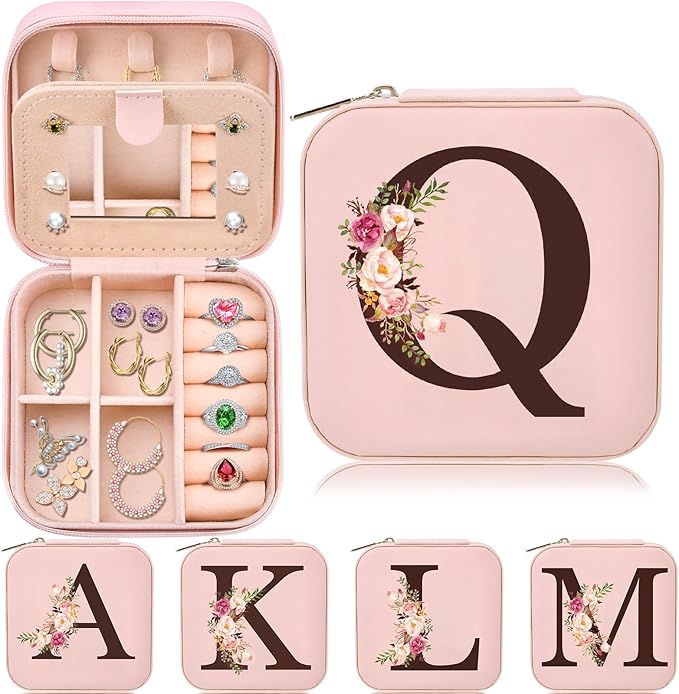 Inngeroo Mothers Day Mom Gifts from Daughter Son, Travel Jewelry Case Box Organizer Personalized Gifts for Mom Wife Women Daughter Friends Sister Grandma Aunt