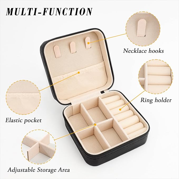 Jewelry Box for Travel Portable Small Jewelry Organizer Nutcracker Travel Jewellery Box for Women Men Boys Girls Jewellery Rings Organizer Case Birthday Christmas Wedding Gifts Nutcracker