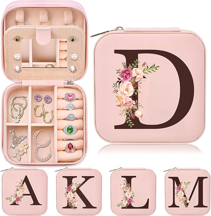 Inngeroo Christmas Gift for Women, Christmas Travel Jewelry Case Box Organizer Personalized Gifts for Mom Wife Women, Gift for Friend Sister Grandma Aunt