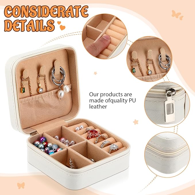 Kenning 12 Pack Inspirational Gifts Bulk Travel Jewelry Case Organizer Appreciation Gifts for Employee Teacher Coworkers Nurses