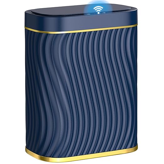 Ogikey Bathroom Small Trash Can with Automatic Touchless Lid, 2.6 Gallon Smart Garbage Can Narrow Waterproof Trash Bin for Bedroom, Office, Living Room