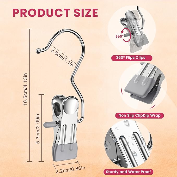 30 Pack Pants Hangers with Clip,Legging Organizer for Closet Hanging, Space Saving Yoga Pants Hangers Clip Hanger Wardrobe Organization,Closet Organizers and Storage for Jeans,Shorts,Skirts,Hats-Gray