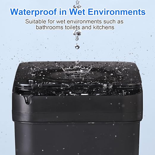Anborry Bathroom Touchless Trash Can 2.2 Gallon Smart Automatic Motion Sensor Rubbish Can with Lid Electric Narrow Small Garbage Bin for Kitchen, Office, Living Room, Toilet, Bedroom, RV
