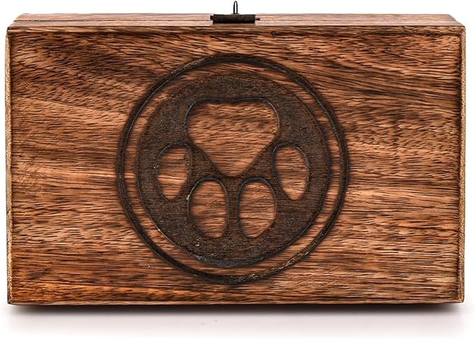 Kaizen Casa Jewellery Box Paw Design-Trinket Box Ladies-Jewellery Multipurpose Treasure Chest Keepsake Organizer Size- 8" x 5" x 3",| Decorative Storage Bin