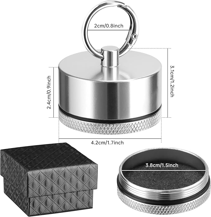 Aluminum Mini Traveling Jewelry Holder Storage with Easy-Access Clasp, Compact Safe Storage for Rings, Necklaces, Earrings - Convenient for Traveling, Removable Soft Pads for Pills