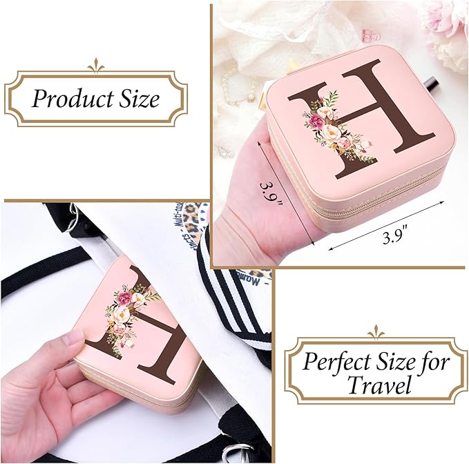 Inngeroo Sister Gifts for Girls, Travel Jewelry Case Box Organizer Personalized Christmas Gifts for Sister Wife Women, Birthday Gift for Elder Sister Big Sister Little Sister