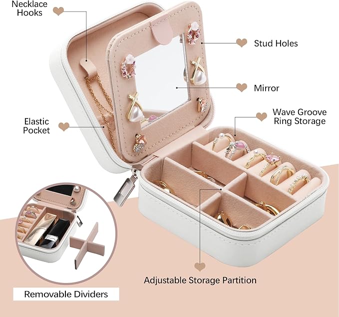Grandma and Granddaughter Gift Jewelry Box, Grandma Gifts from Granddaughter, Granddaughters Gifts from Grandmother, Best Unique Birthday Christmas Gift for Grandmother Granddaughters Jewelry Case