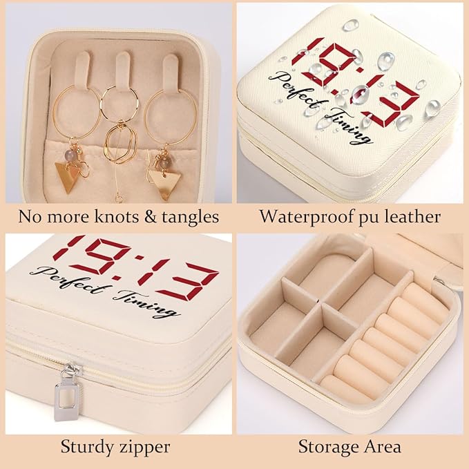 LONGXIN Sorority Gift, DST Travel Jewelry Case Box Organizer, 1913 Sigma Theta Paraphernal Gifts for Women, Sister, Friend, Greek Sorority