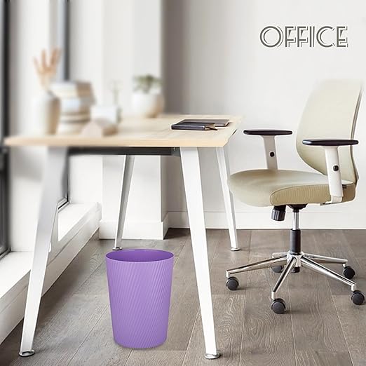 UUJOLY Small Trash Can Wastebasket Garbage Can Container Bins for Bathrooms, Laundry Room, Kitchens, Offices, Kids Rooms, Dorms (Taro Purple)