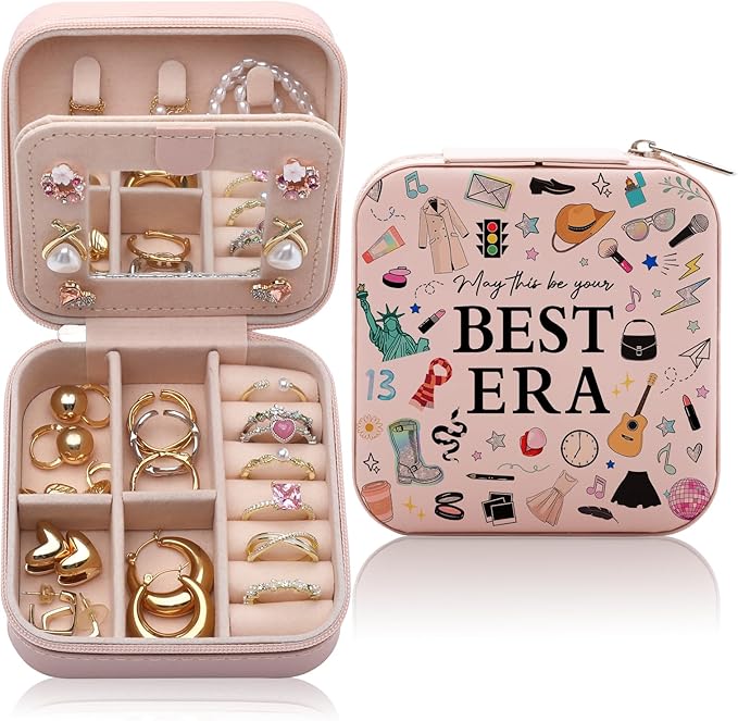 Best Jewelry Box Gift, Inspired Small Jewelry Case for Music Lovers Fans Women, Singer Merch Portable Jewelry Case, In My Best Jewelry Organizer Holder Storage Boxes
