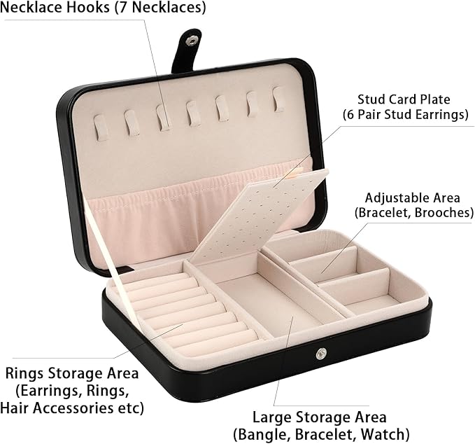 Personalized Jewelry Travel Case Small Jewelry Boxes for Women Men Portable Jewellery Organizer Box Travel Necklaces Rings Earrings Bracelets Holder Box Birthday Christmas Gifts Baseball