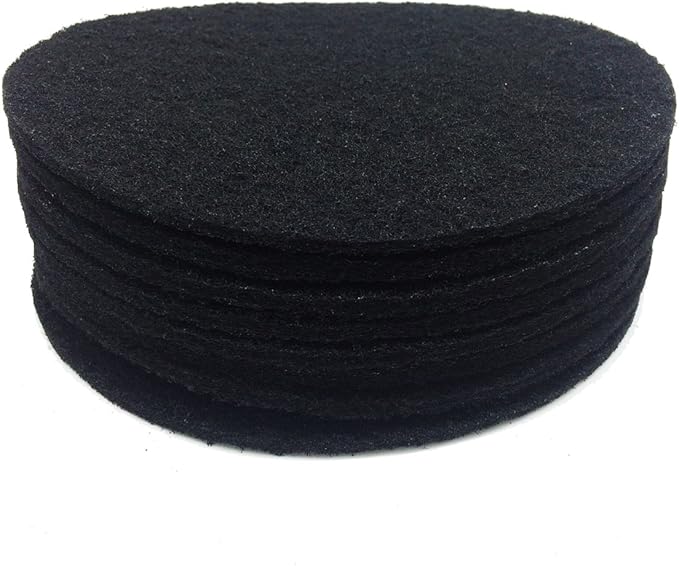 Becozofu 7.25 inch Kitchen Compost Bin Charcoal Filter Replacements, Compost Pail Replacement Carbon Filters, Round, Activated Charcoal, Set of 8