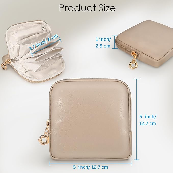 SITHON Small Travel Jewelry Case with Ring Holder, Mini Velvet Jewelry Pouch Bags, Compact Storage Organizer for Bracelet Necklaces Earrings Travel Essentials, Mother’s Day Gifts (Toffee)