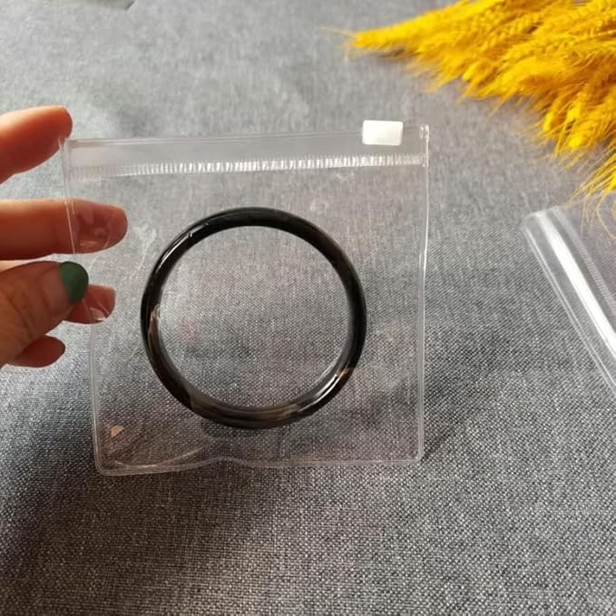 HSLFUAI 50PCS Clear Jewelry Bag, Self Sealing PVC Packaging Zipper Lock Bag, Jewelry Organizer, Small Items Organizer, Resealable Packaging or Storage(11 * 11cm 4.33 * 4.33 inch)