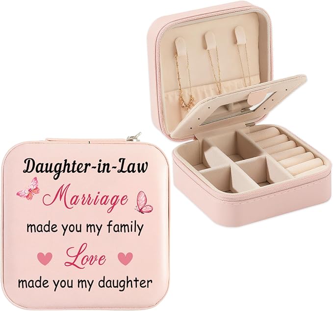 Daughter in Law Gifts from Mother in Law Christmas Mothers Day Birthday Gifts for Daughters-in-Law Future Daughter-in-Law Gift Wedding Engagement Gift from Mother-in-Law Portable Jewelry Box