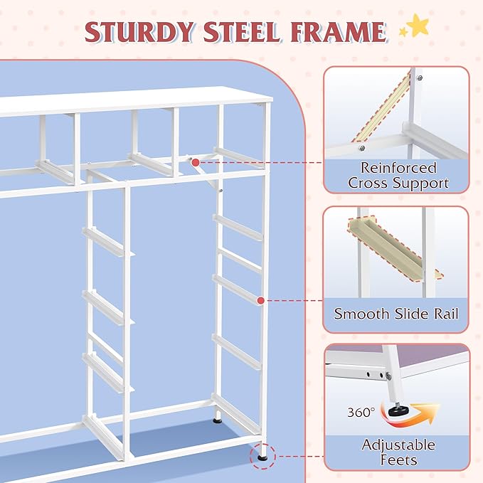WLIVE Storage Organizer Unit with 11 Fabric Bins, Storage Drawers Organizer with Steel Frame, Tall Storage Tower Organizaton for Living Room, Hallway, Office, Purple