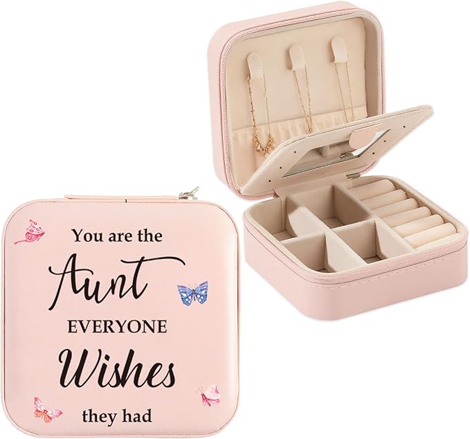 Aunt Gifts Jewelry Box Auntie Gift Ideas Valentines Easter Mothers Day Gifts for Aunts from Niece Nephew Aunts Christmas Birthday Gift You Are The Aunt Everyone Wishes They Had Jewelry Case