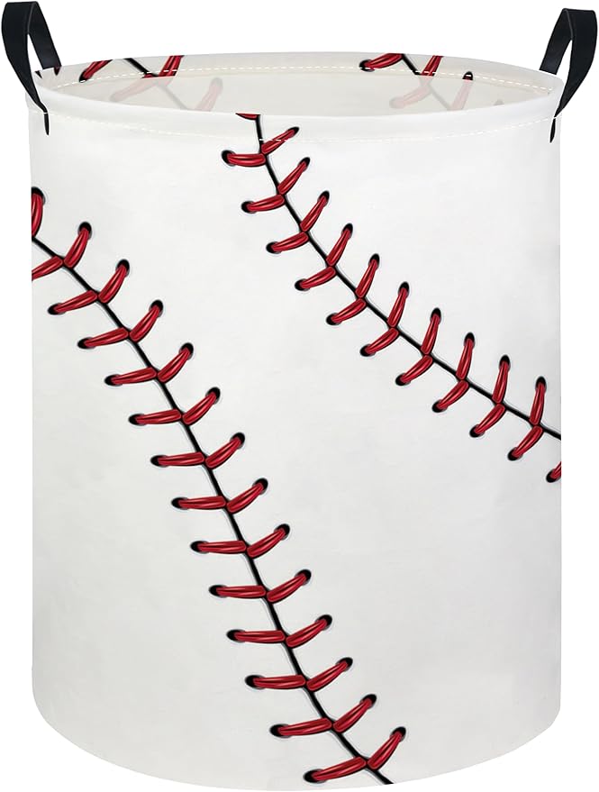Baby Laundry Hamper kids laundry Basket Waterproof Laundry Bag for Bedroom Toy Clothes Organizer Room Décor(Baseball)