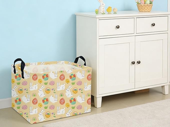 Rectangle Easter Baskets Kids Baskets Cute Storage Bin Organizer Box for Room Decor Gift Basket