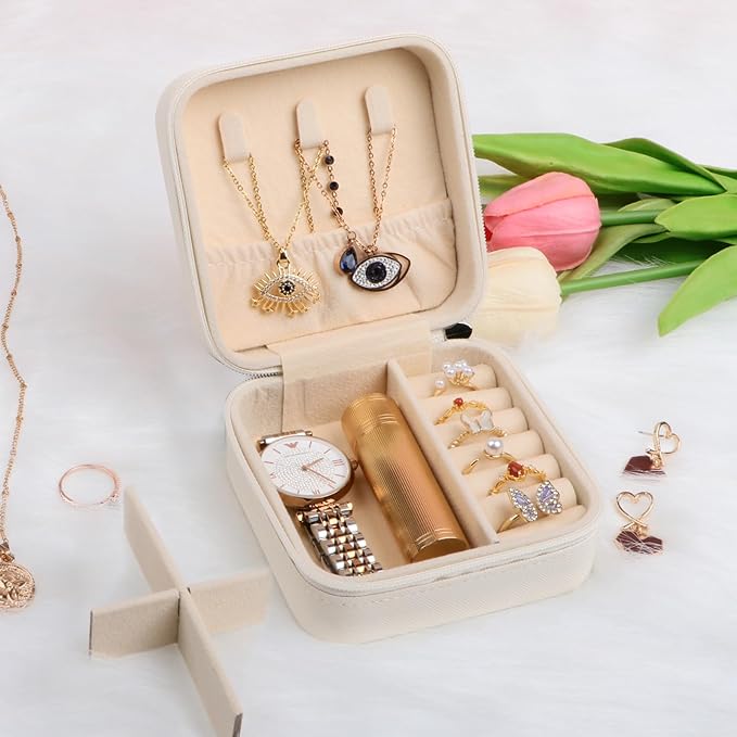 17Dec 3-Pack Small Travel Jewelry Case Organizer,Mini Travel Essentials for Women,Bridesmaid Gifts Birthday Gifts for Women,Small Jewelry Box for Girls 8-12
