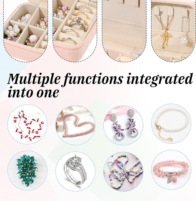 Prasacco 12 Pcs Travel Jewelry Case Bridesmaid Gifts Box PU Leather Small Travel Jewelry Box Mini Jewelry-Organizer for Earrings Rings Necklaces Women Girls Bridesmaid Proposal Gifts, 6 Colors
