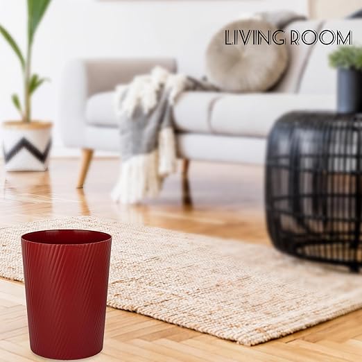 UUJOLY Small Trash Can Wastebasket Garbage Can Container Bins for Bathrooms, Laundry Room, Kitchens, Offices, Kids Rooms, Dorms (Red)