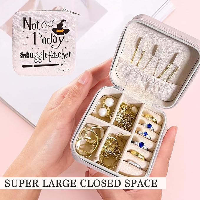 Funny Not Today Jewelry Organizer Case Small Portable Jewelry Organizer Box Christmas Birthday Gifs for Women Girls