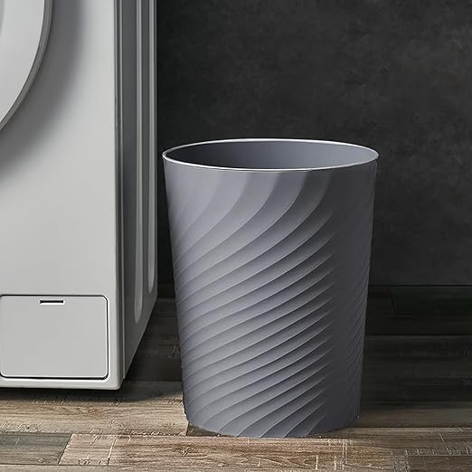 Small Bathroom Trash Can 1.8 Gallon Garbage Can Waste Basket Recycling Bin for Dorm Bedroom Office Kitchen,2 Pack Grey